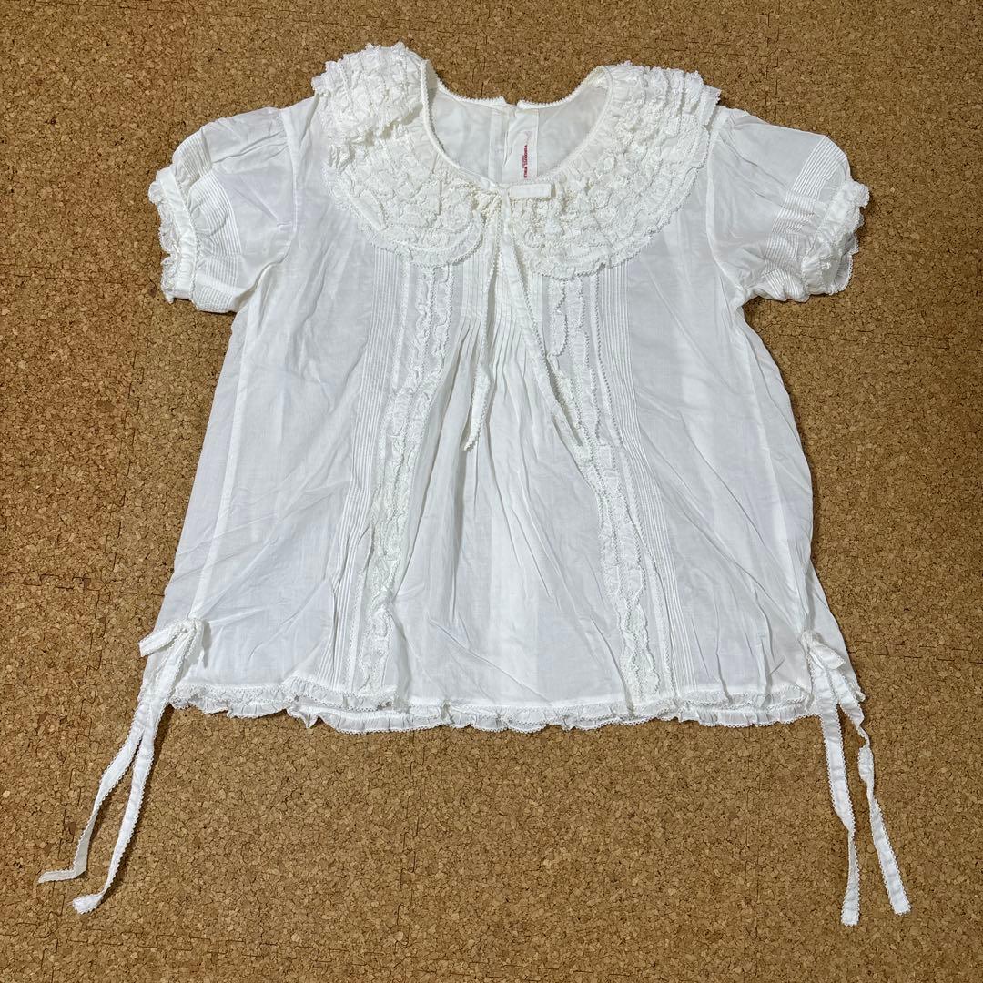 ワンダフルワールド　リバイバルブラウス　白