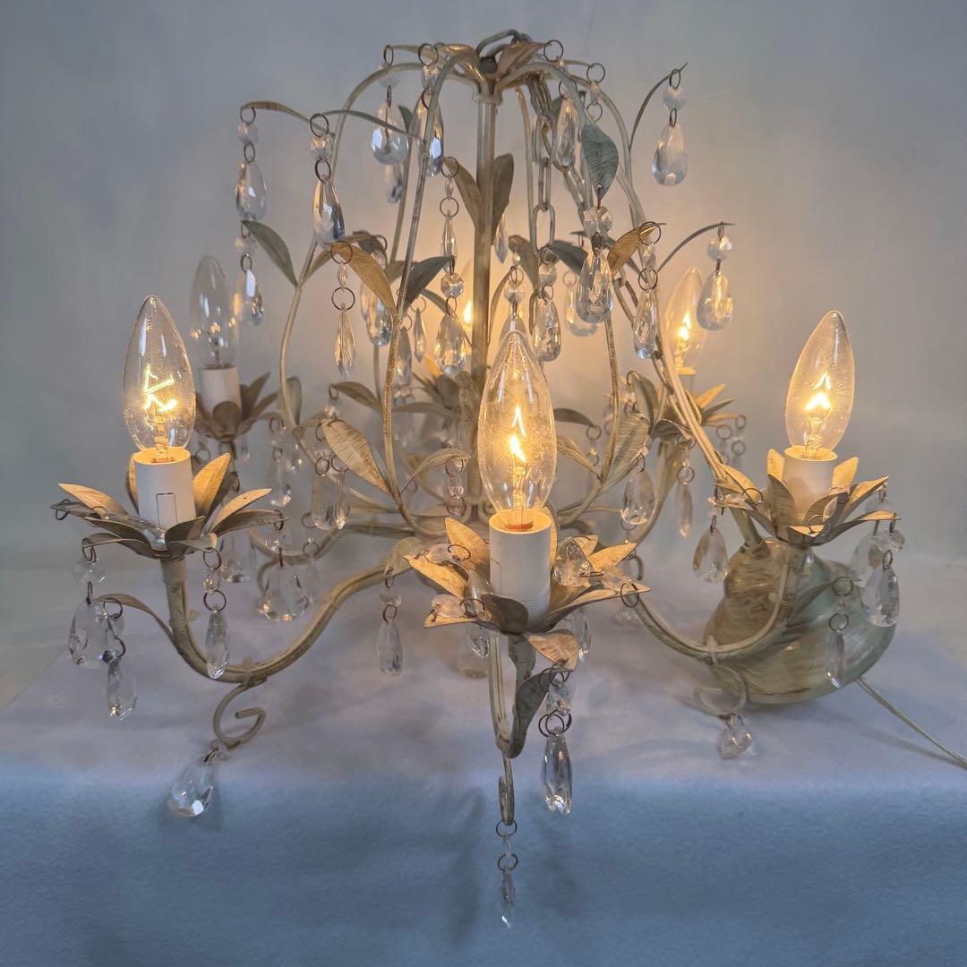 豪華絢爛　　シャンデリア　6灯　インテリア　ライト　豪邸　ランプ　派手