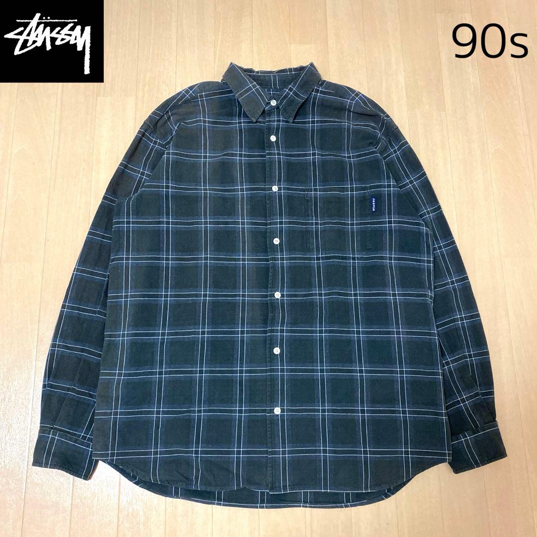 ステューシー　old stussy 90s チェックシャツ ネルシャツ　好配色