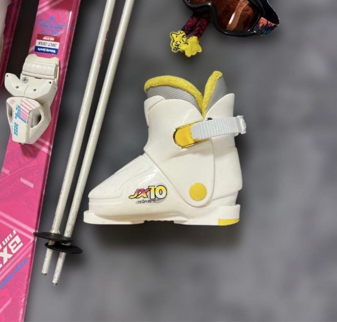 スキーセット子供用スキー板118cmスキーストック85cmスキー靴20cm