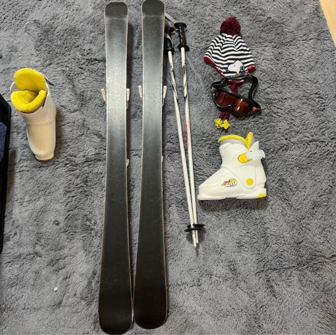 スキーセット子供用スキー板118cmスキーストック85cmスキー靴20cm