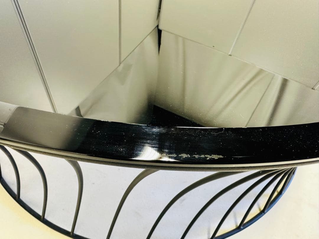 RELAX FORM ラウンドテーブルセンター テーブル黒ガラス天板おしゃれ