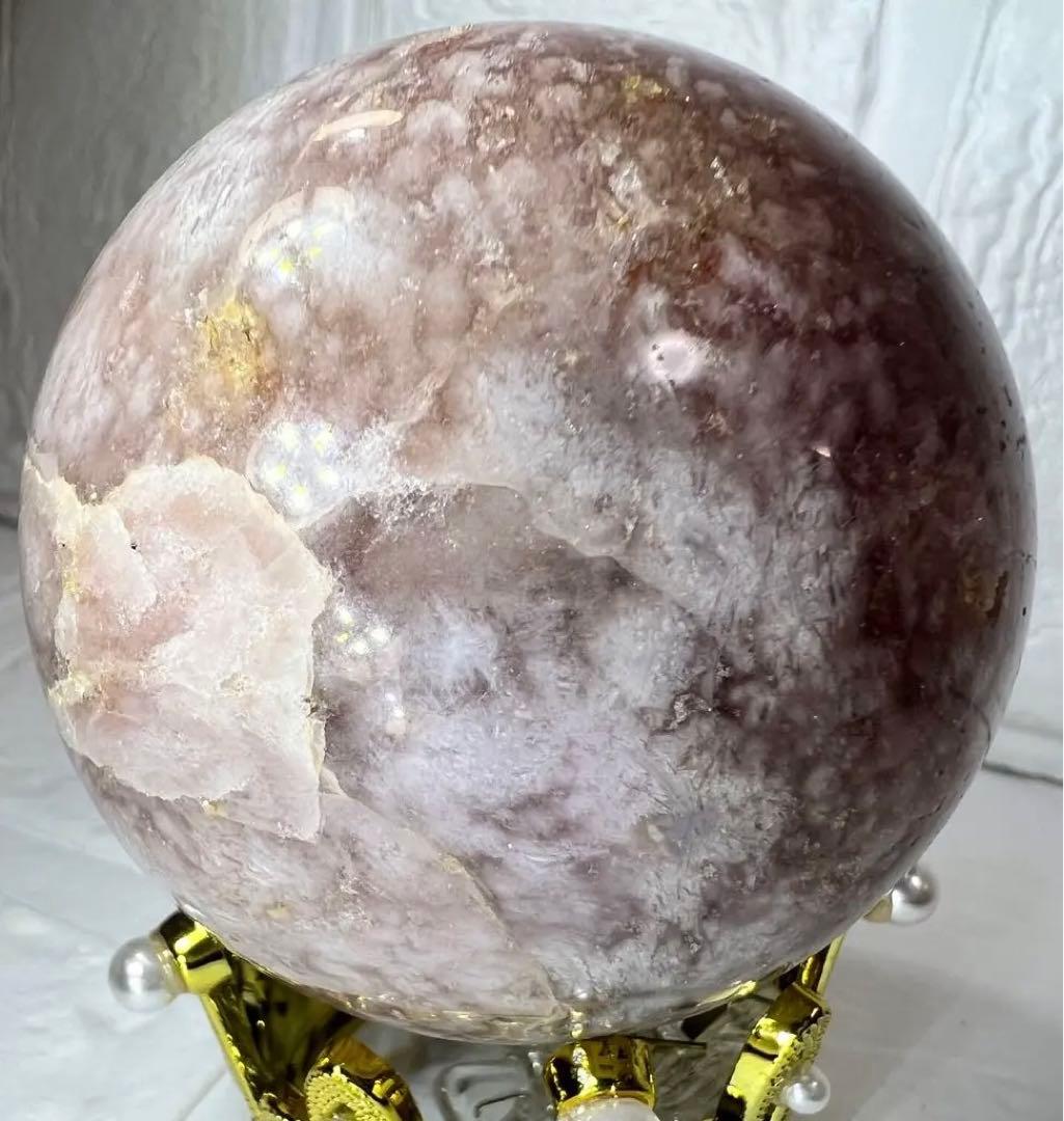 C、ピンクアメジスト⭐️丸玉⭐️桜瑪瑙⭐️フラワーアゲート⭐️花瑪瑙⭐️スフィア⭐️天然石