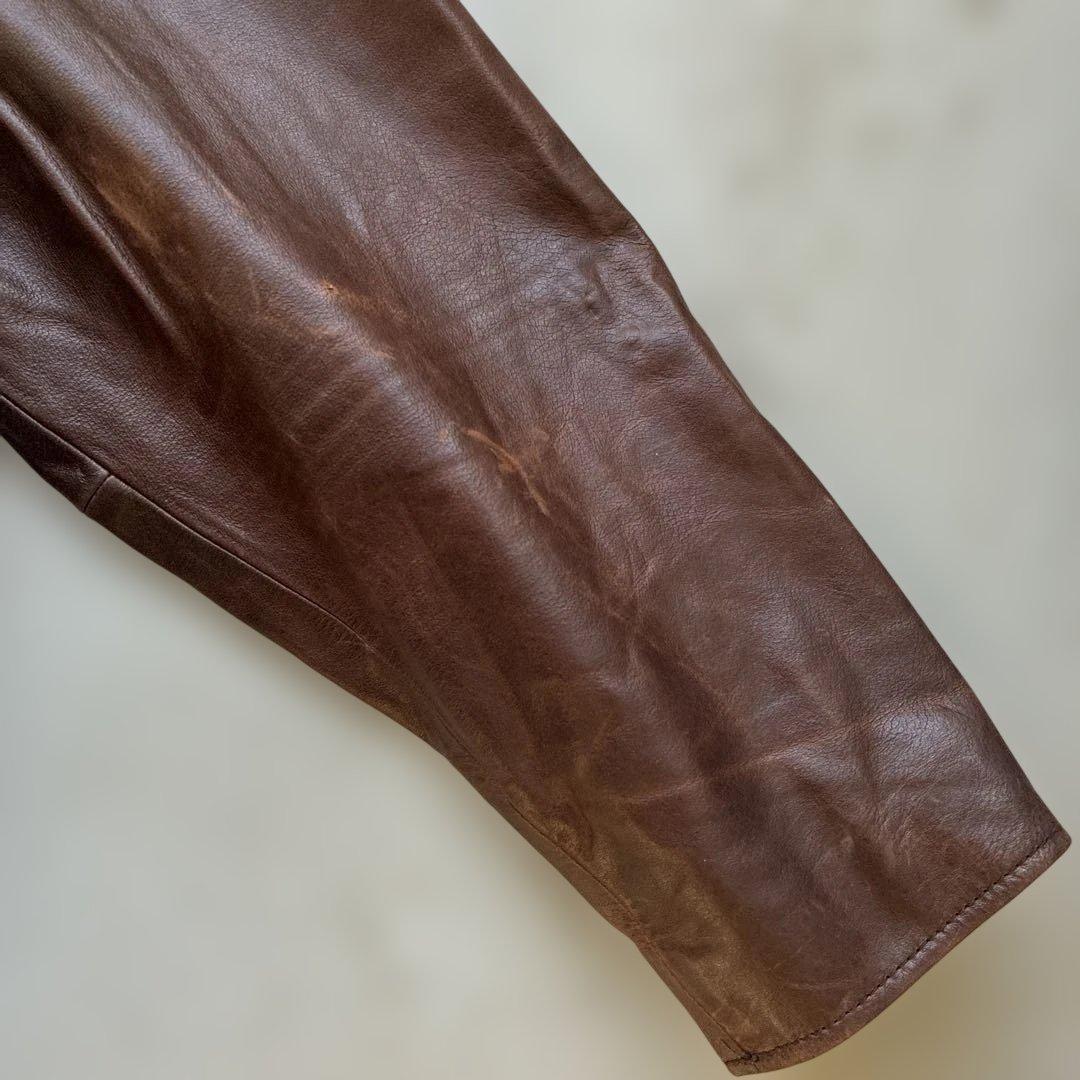 本革レザージャケット　茶色ブラウン　wilsonsウィルソンズ　a-2 牛革