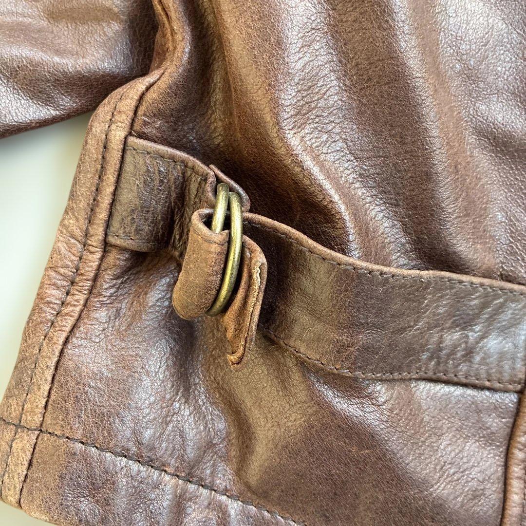 本革レザージャケット　茶色ブラウン　wilsonsウィルソンズ　a-2 牛革