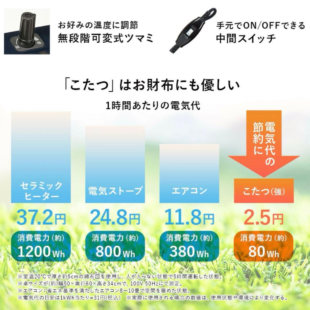 【送料込み】折脚楕円形カジュアルこたつ カルミナ950 ホワイトウォッシュ