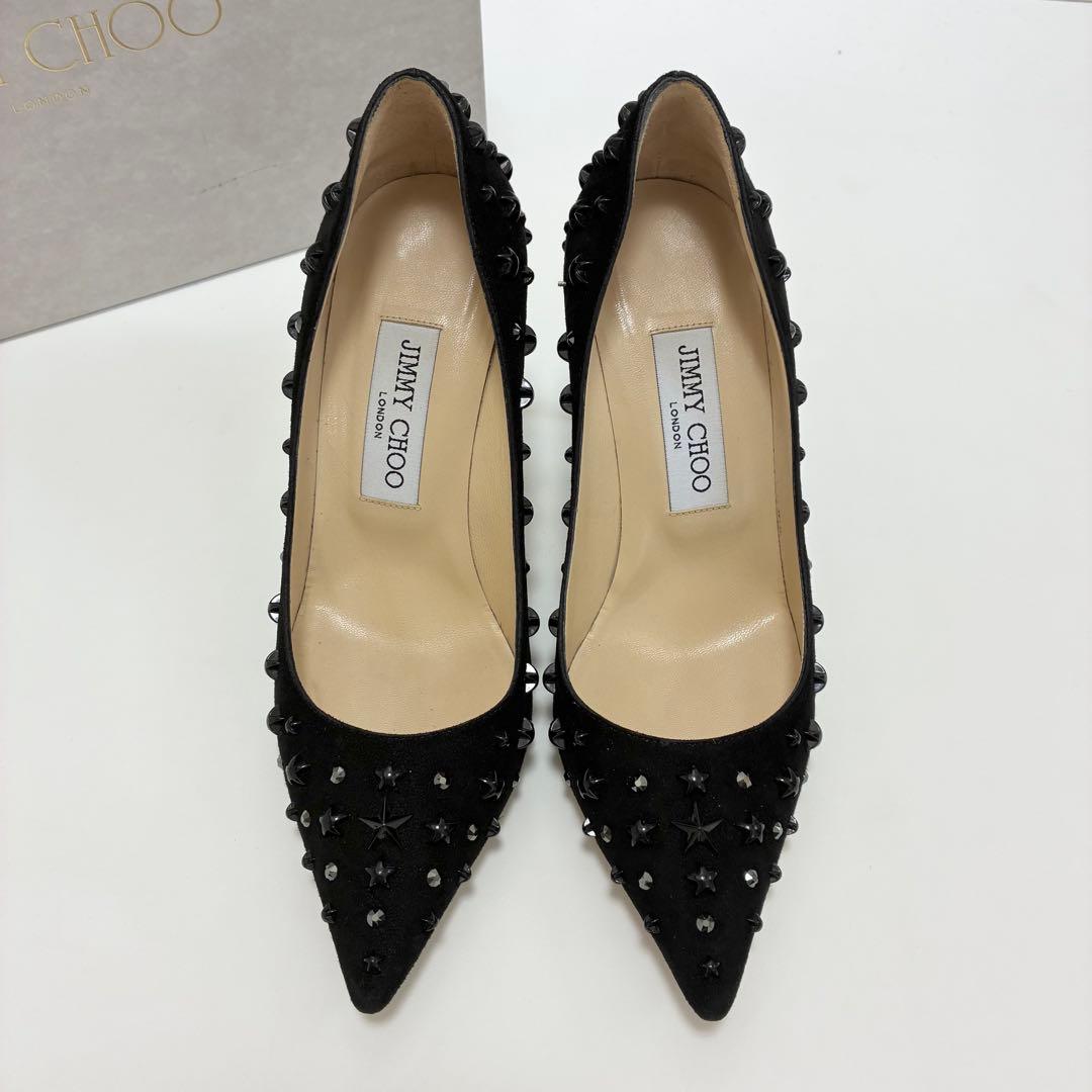JIMMY CHOO ジミーチュウ☆スタースタッズポインテッドトゥパンプス