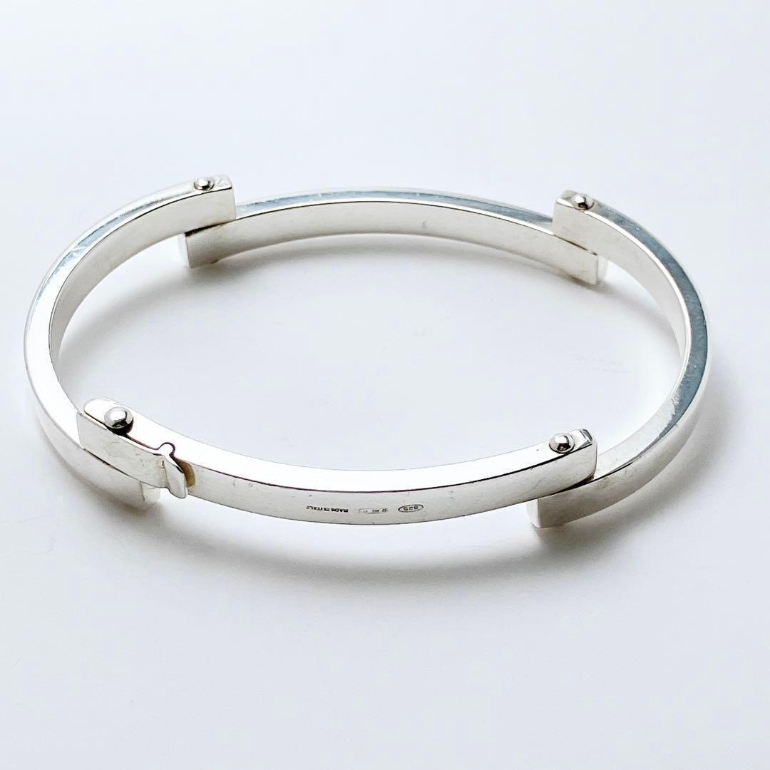 希少 グッチ GUCCI 925 ブレスレット バングル シルバー 1182