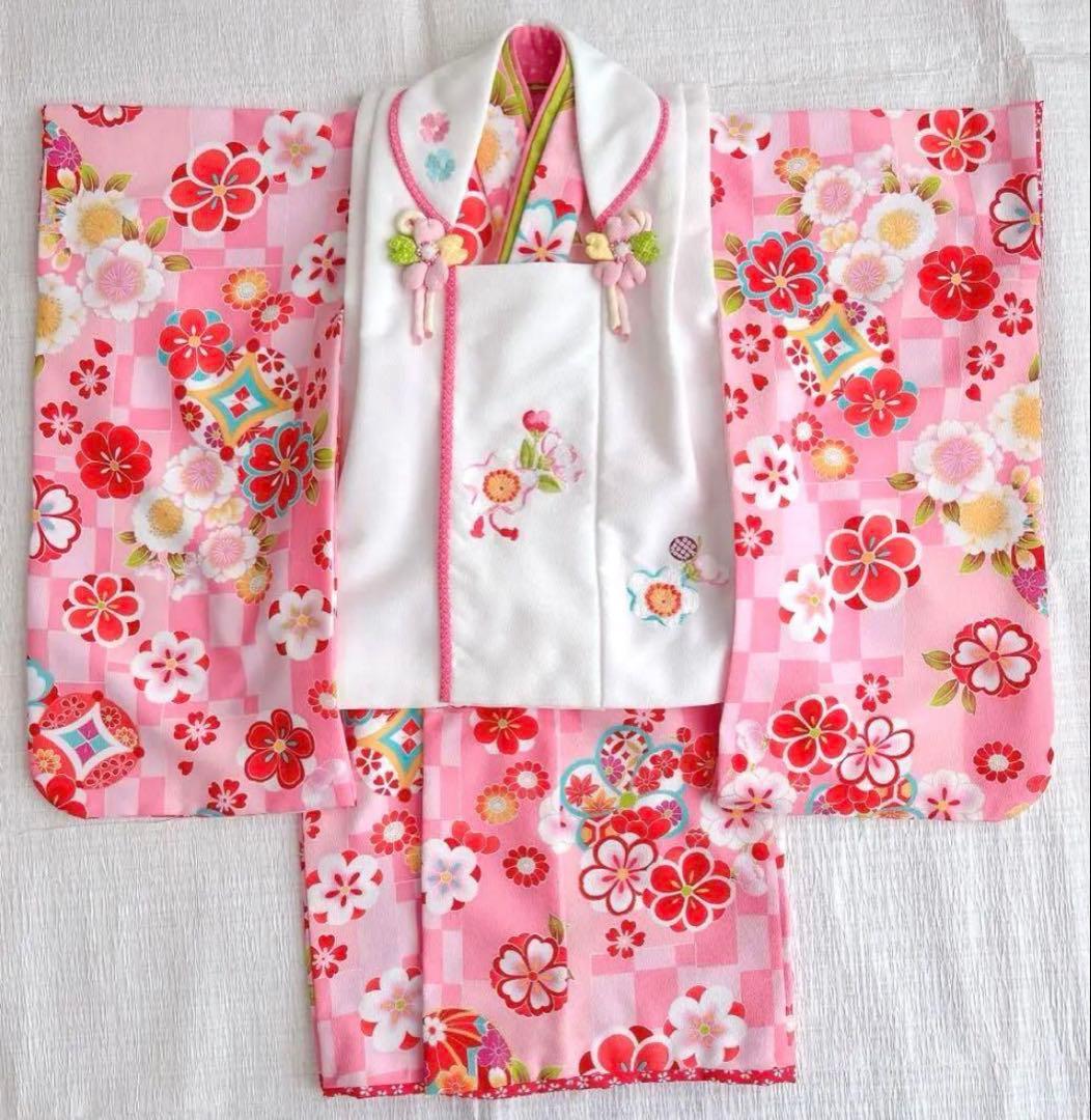 最終値下げ　七五三3歳 被布セット ピンク 式部浪漫