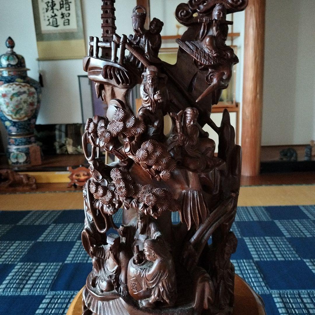 七福神の木彫りの置物