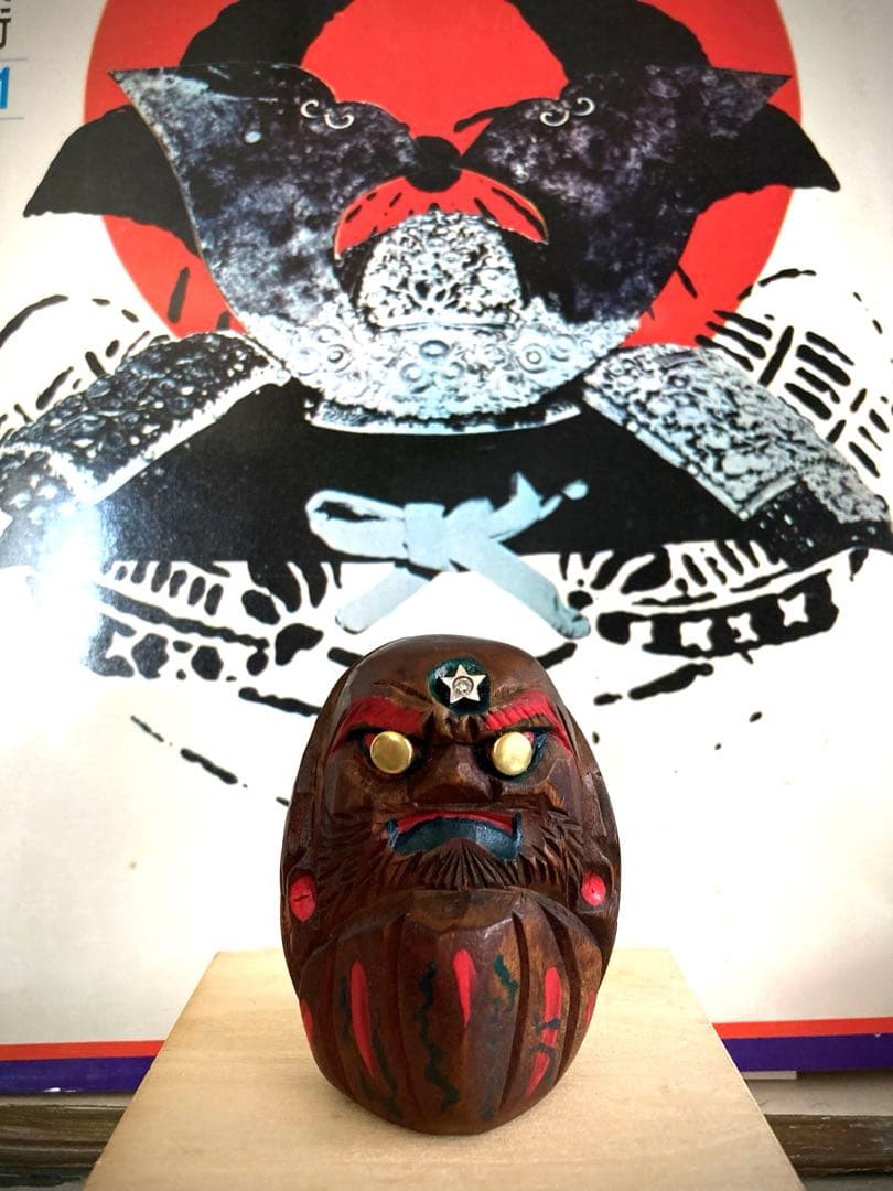 【一点物】Kazuki Muramatsu 作｜現代日本の◾️達磨アート｜木彫彫刻