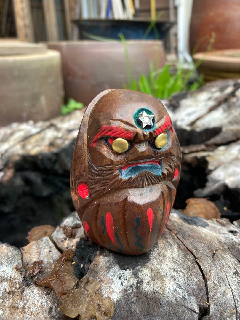 【一点物】Kazuki Muramatsu 作｜現代日本の◾️達磨アート｜木彫彫刻