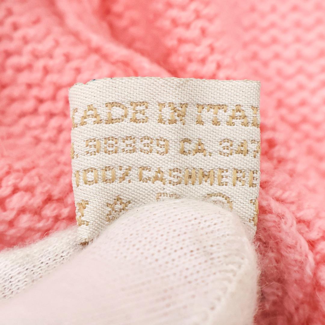 H4528-103◾️プラダ　クルーネック　カシミア100％７分袖ニット