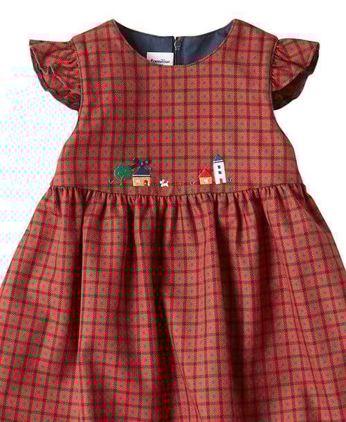 新品タグ無　ファミリア　ワンピース　チェック　サイズ90