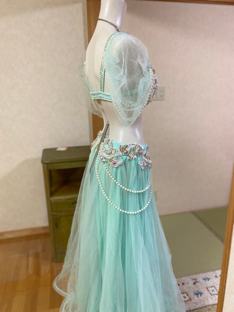 ⚠️在庫一掃セール⚠️水色 ベリーダンス衣装　Ｌサイズ