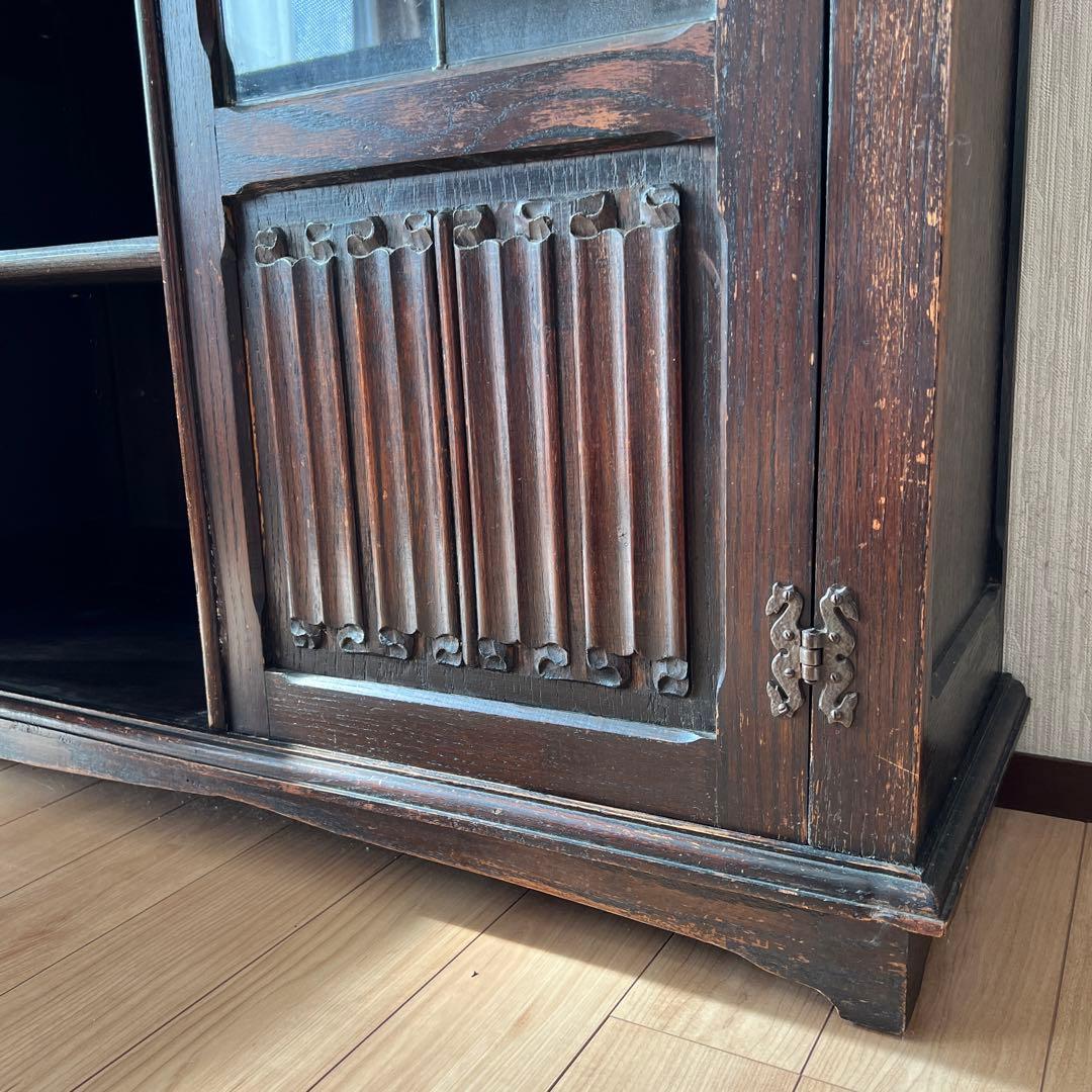 イギリスアンティーク　ディスプレイキャビネット　ブックケース