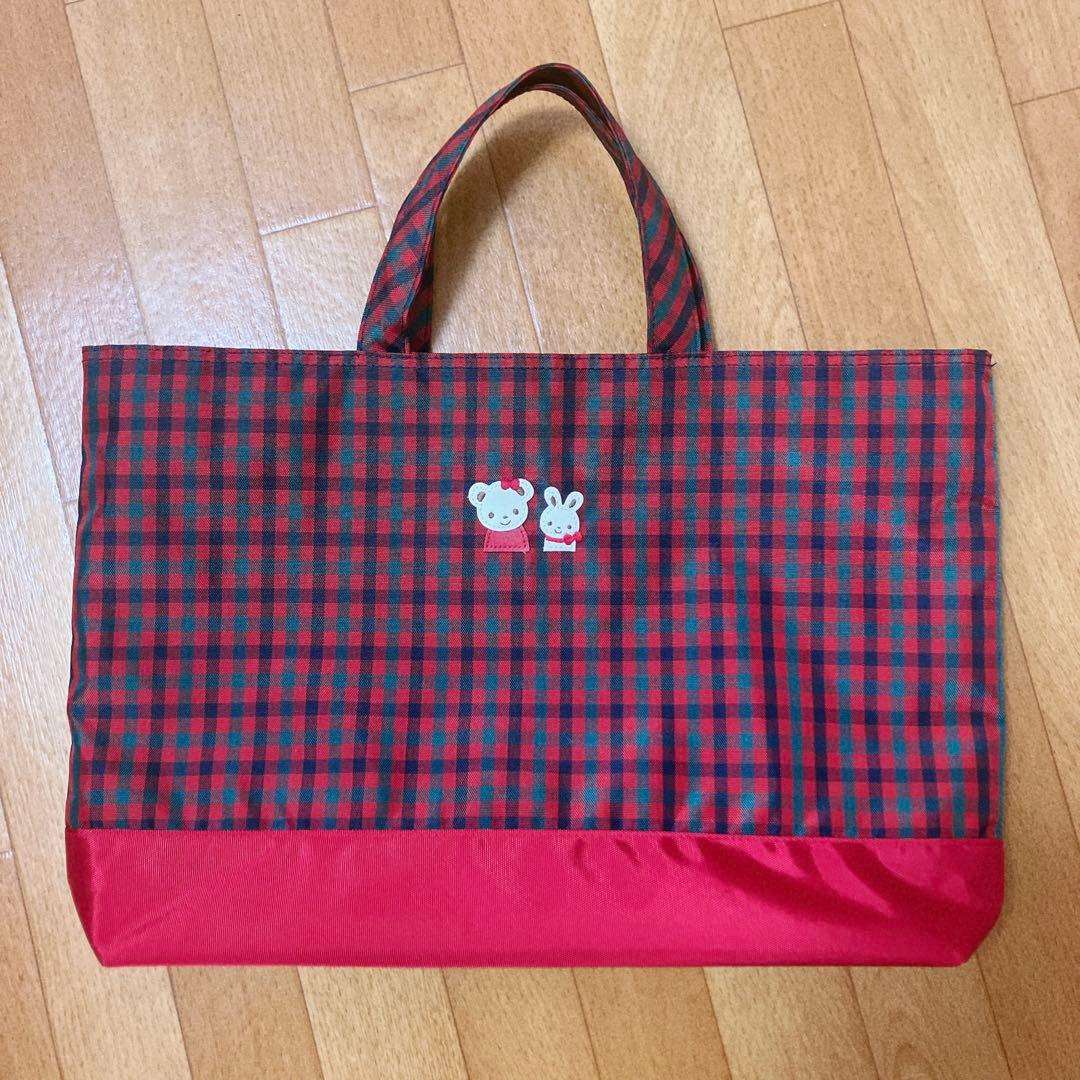 ファミリア　レッスンバッグ　赤