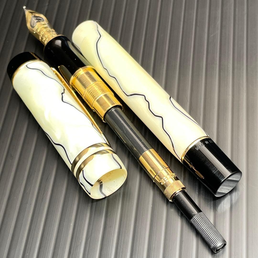 綺麗 パーカー デュオフォールド パール ブラック 18K センテニアル 万年筆