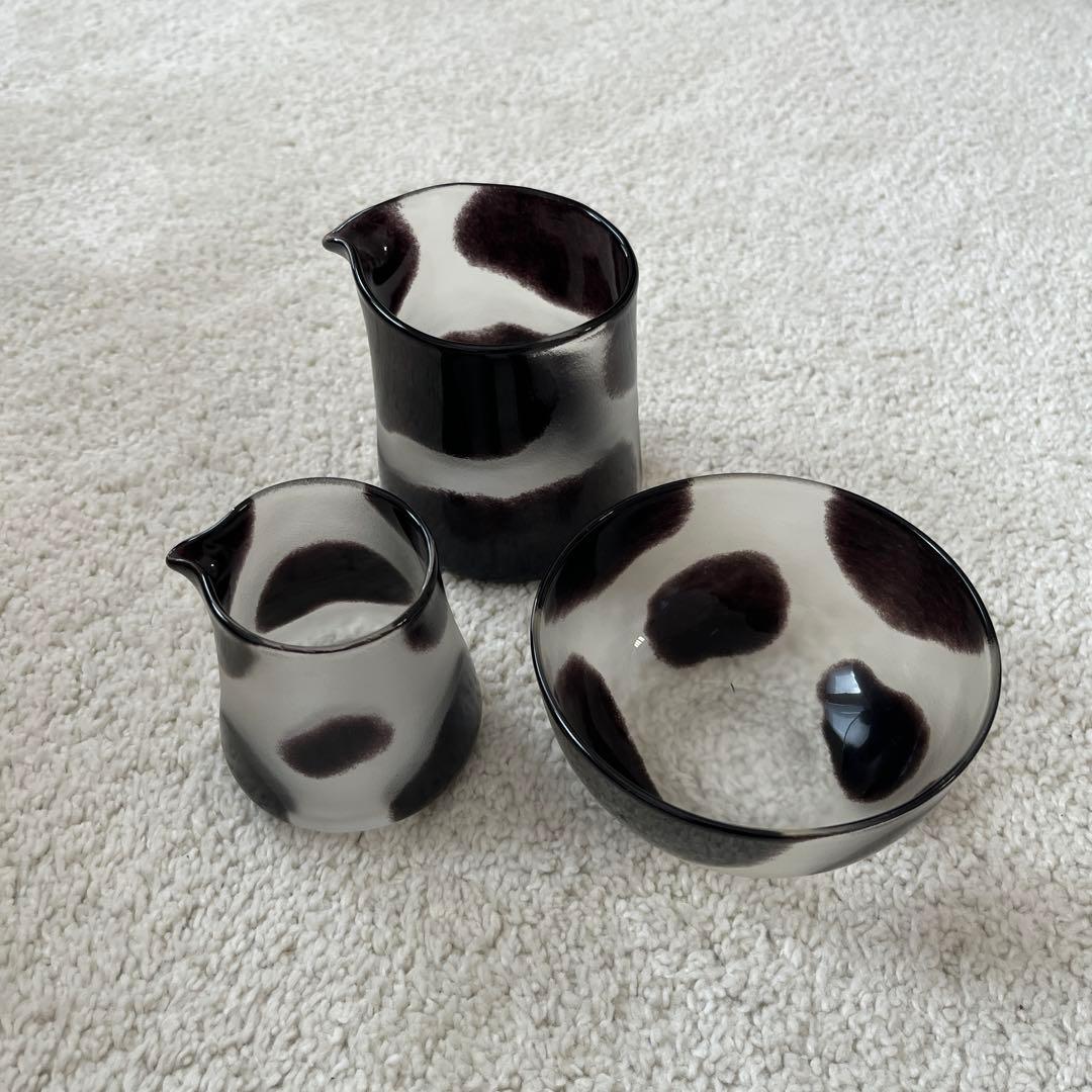 辻和美さん　モウモウ　グラスコップ　3点セット