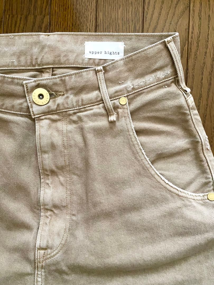 【別注】<upper hights for conte>ベージュ デニムパンツ