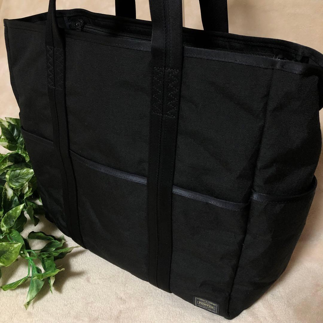 ★K, S,★極美品　ポーター　ハイブリッド　トートバッグ　ブラック