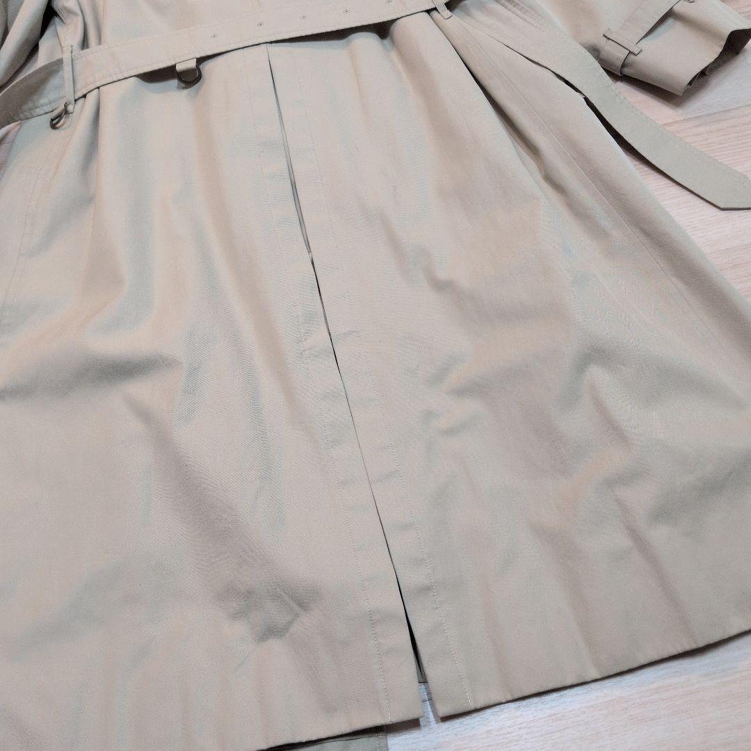 バーバリー　トレンチコート　ダブル　ノバチェック　ベージュ　レディースM.L相当