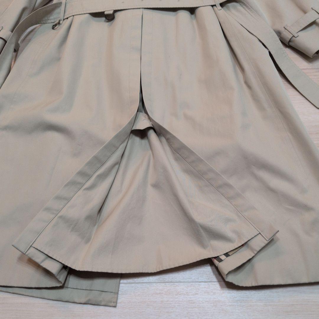 バーバリー　トレンチコート　ダブル　ノバチェック　ベージュ　レディースM.L相当