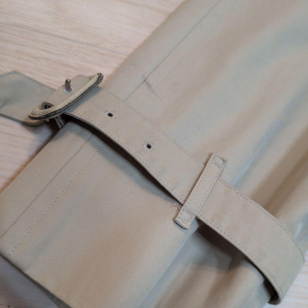 バーバリー　トレンチコート　ダブル　ノバチェック　ベージュ　レディースM.L相当