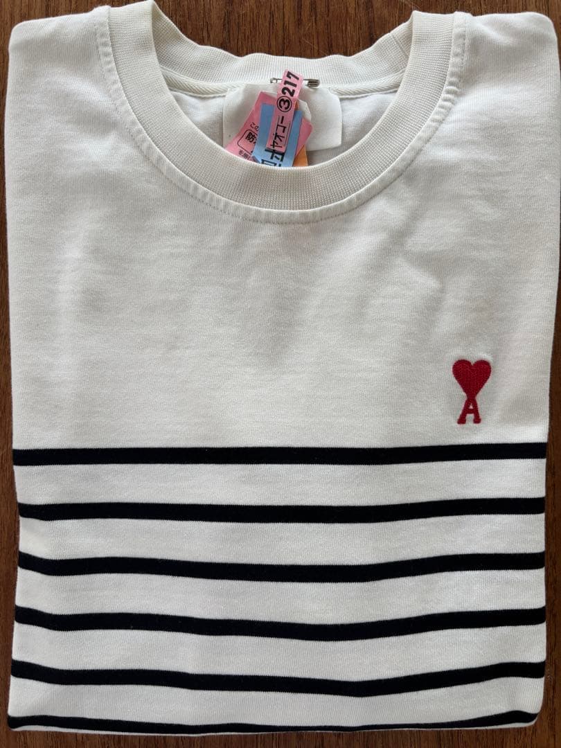 【正規品】AmiParis アミパリス ボーダーロンT ホワイト&ブラック