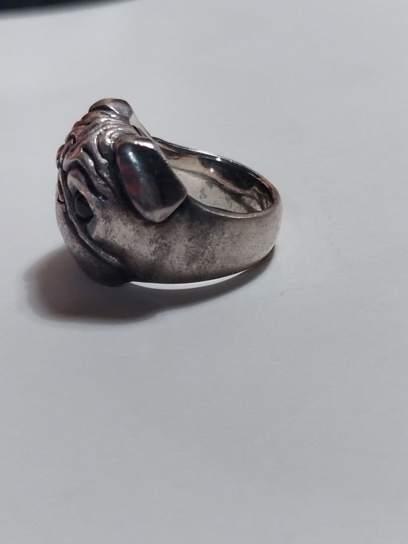 ハンドメイド パグ フレンチブルドッグ 犬シルバーリング指輪 silver925