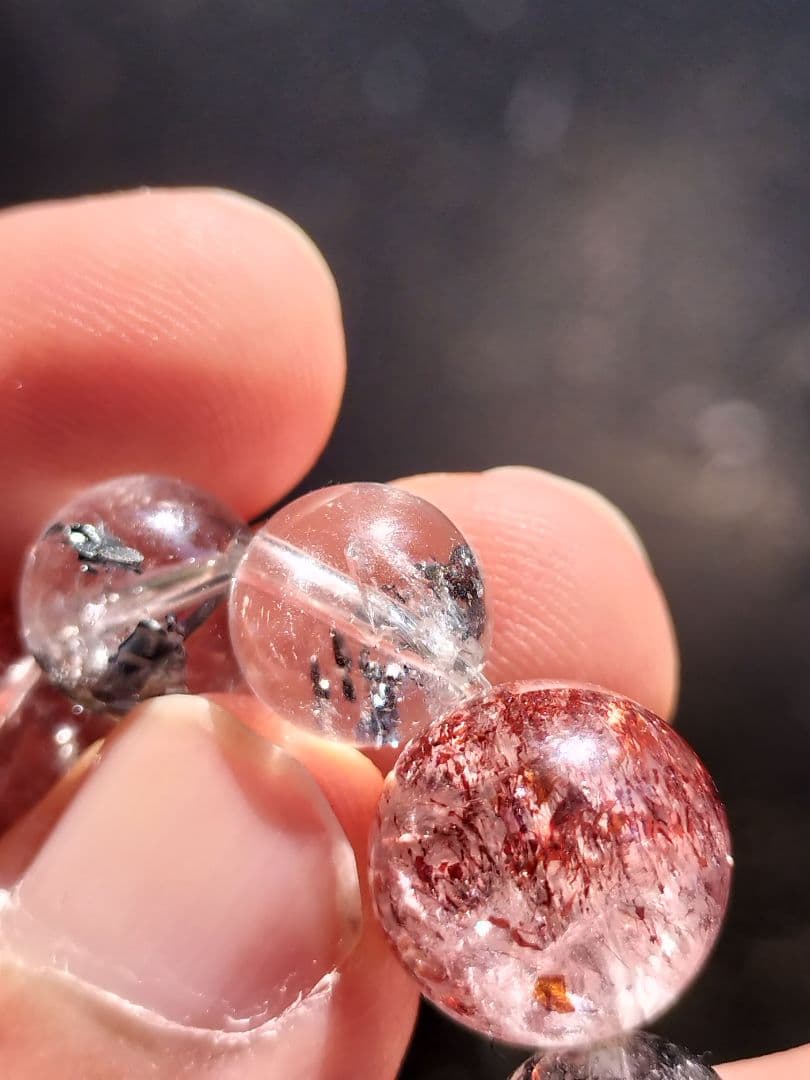 【大玉】スティブナイト×ファイアークォーツ　ブレスレット