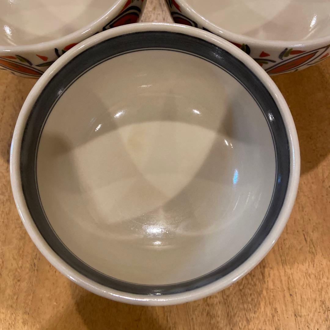 有田焼陶祥窯赤絵三彩高台絵付け鉢五個