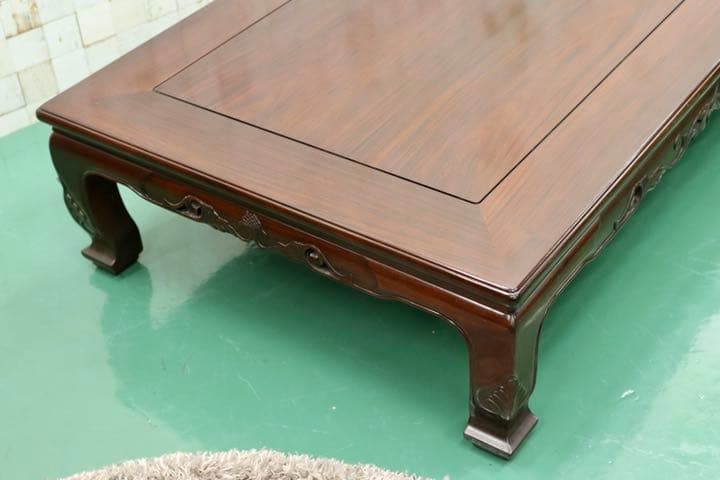 GMFK151○大阪唐木指物 中森喜三郎作 紫檀 座卓 センターテーブル リビ