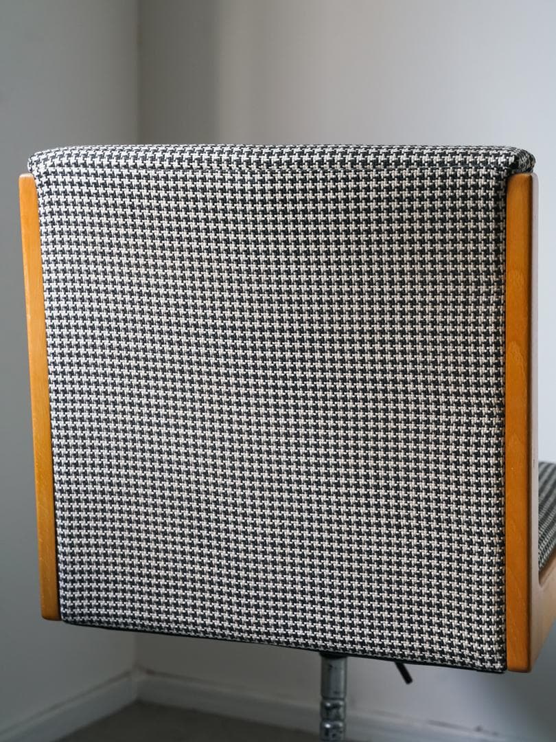 60-70's \"浜本工芸\" デスクチェア 千鳥格子 ミッドセンチュリー