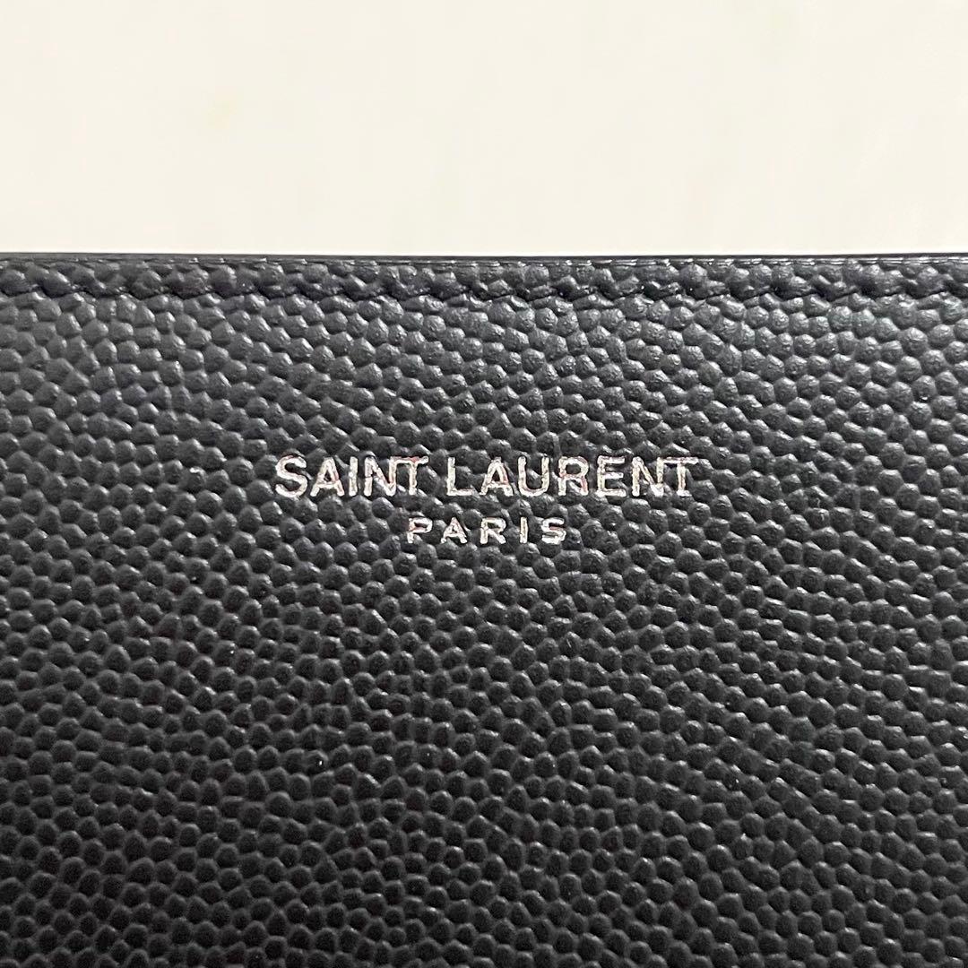 タムタム様　サンローランパリ　二つ折り　マネークリップ　キャビアスキン　ブラック