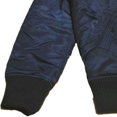 新品 アルファ アルファインダストリーズ フーデッドリブジャケット ネイビー