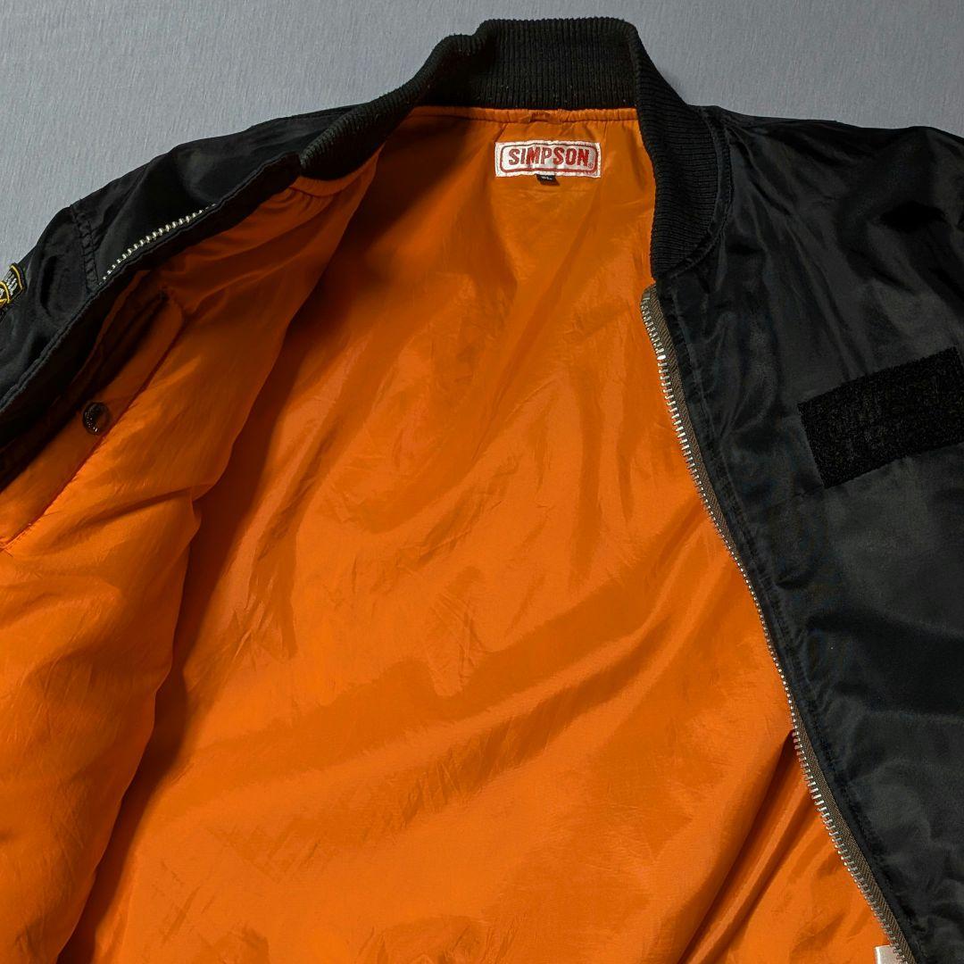 SIMPSON シンプソン MA-1 フライトジャケット ブラック　バイク