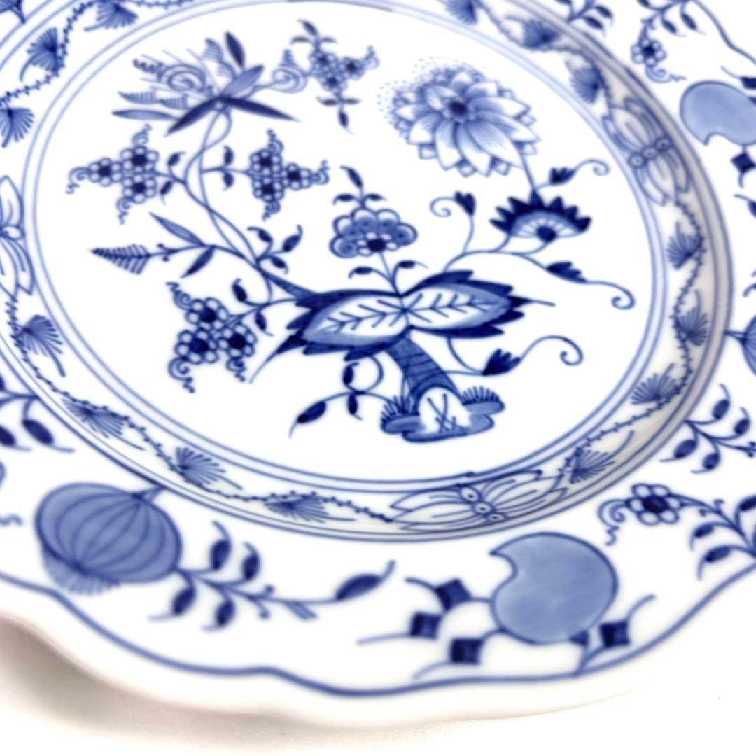 【美品】マイセン　ブルーオニオン　18cm　プレート　2枚セット　ケース　高級