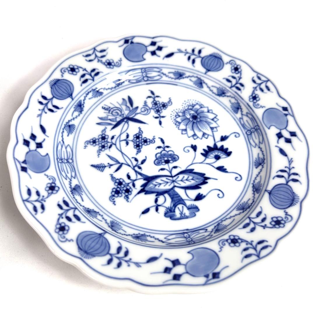 【美品】マイセン　ブルーオニオン　18cm　プレート　2枚セット　ケース　高級