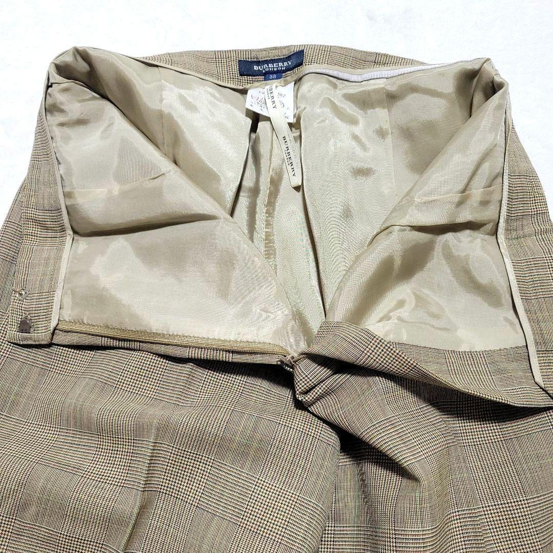 【美品】バーバリー　パンツ スーツセットアップ シングル 2B グレンチェック