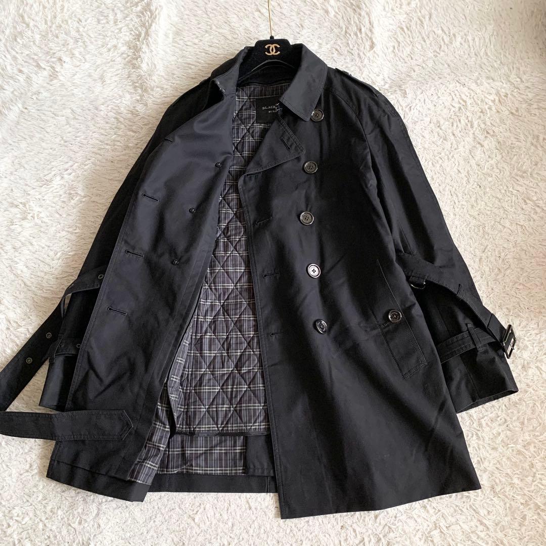 美品✨BURBERRY BLACK LABEL ライナー付きトレンチコート 黒