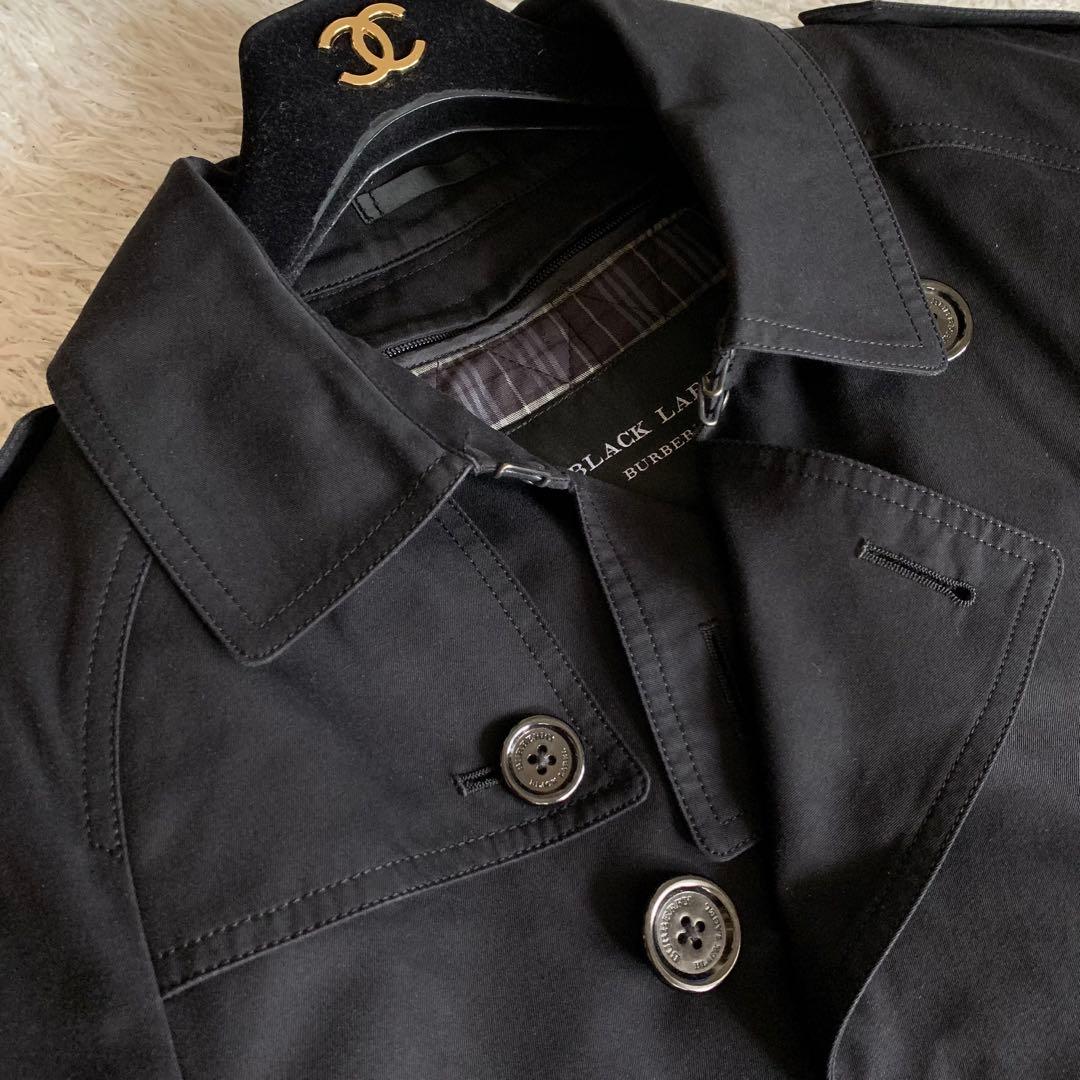 美品✨BURBERRY BLACK LABEL ライナー付きトレンチコート 黒