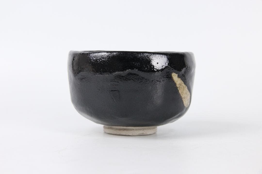 楽焼 服部幸楽 のんこう 千鳥写 黒楽 茶碗 大徳寺 細合喝堂書付　ED11-3