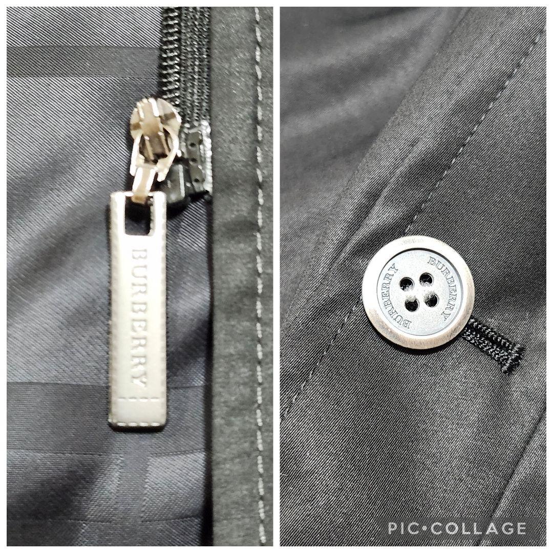 バーバリーロンドン　スプリングコート　ジップアップ　ベルト　Aライン　ブラック