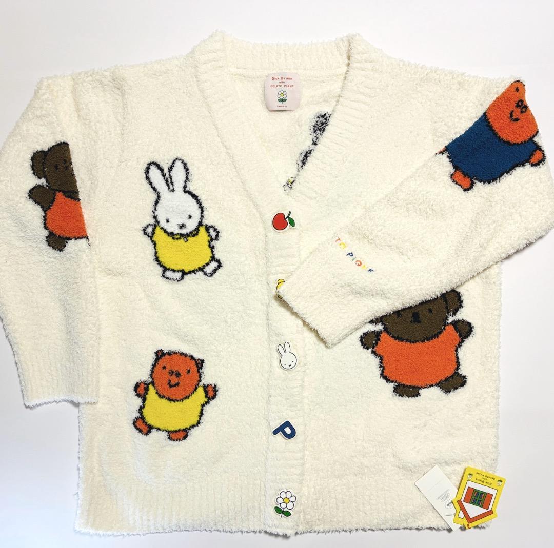 【新品】gelato pique ミッフィー ジャガードカーディガンS-M