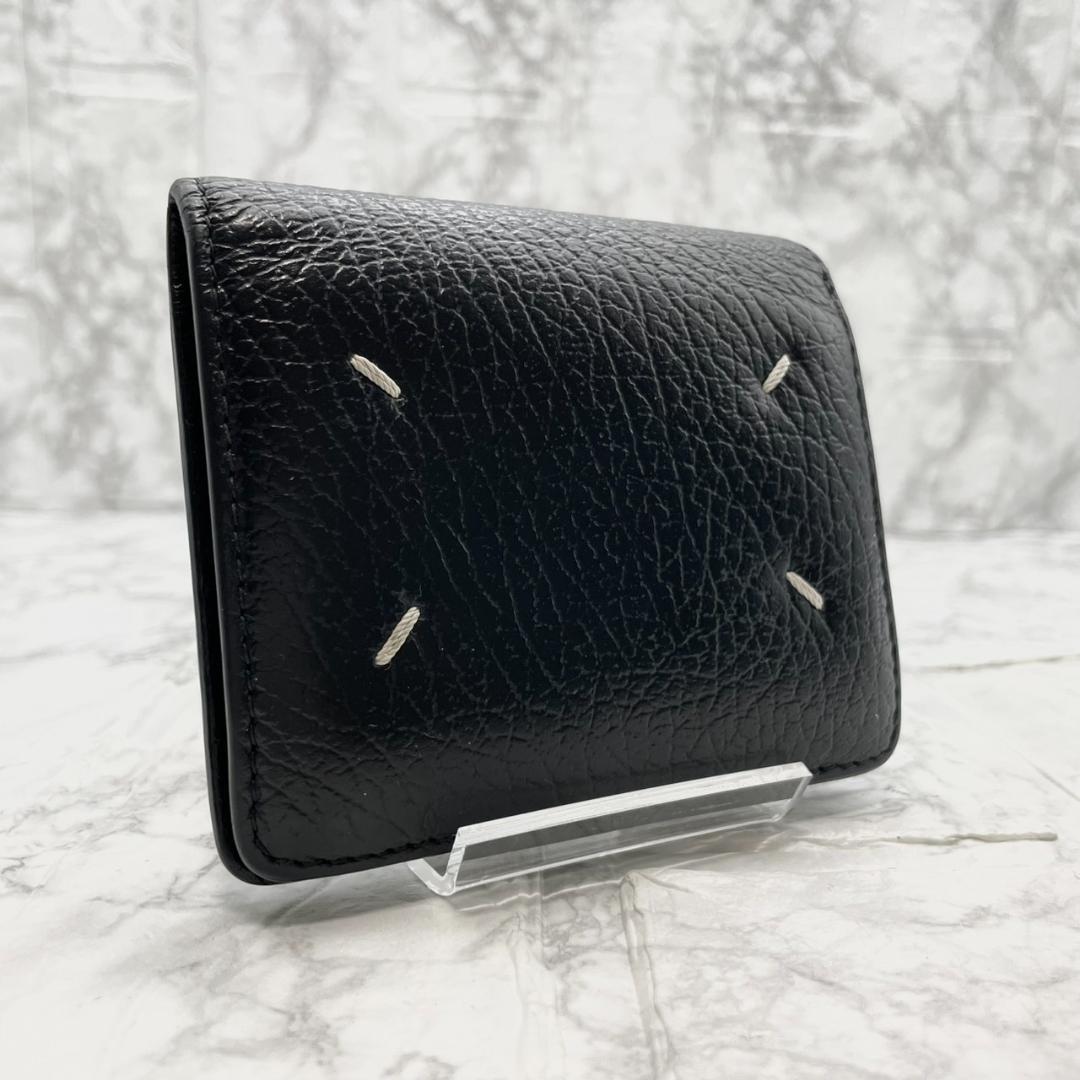 美品✨MaisonMargiela マルジェラ 折り財布 グレインレザー 黒