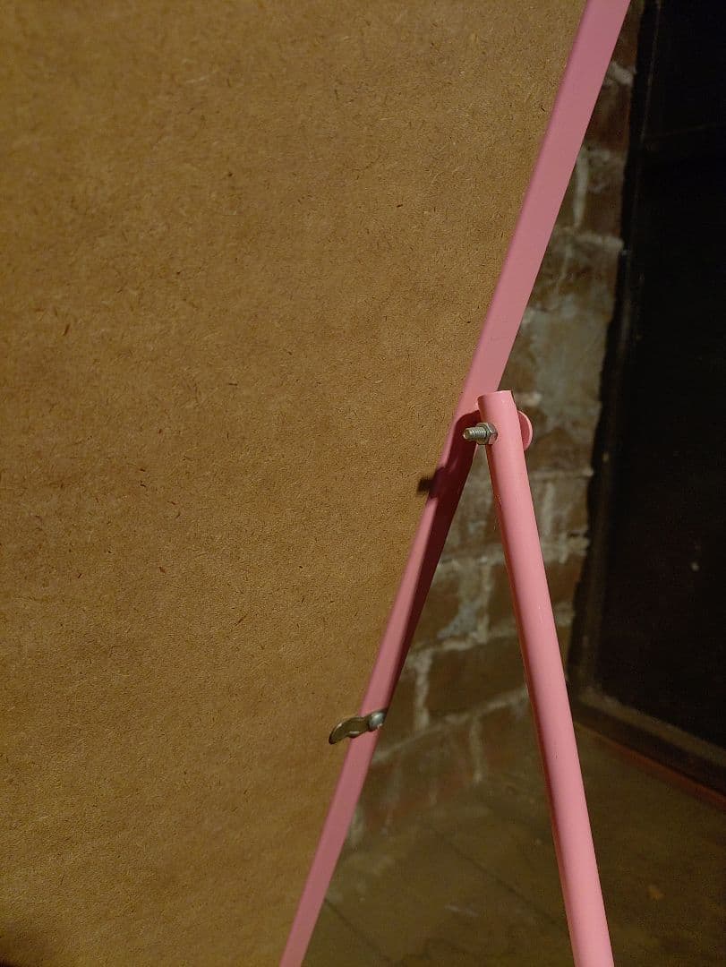 昭和レトロ　スタンドミラー　ハイビスカス　ピンク　ビンテージ　アイアンフレーム