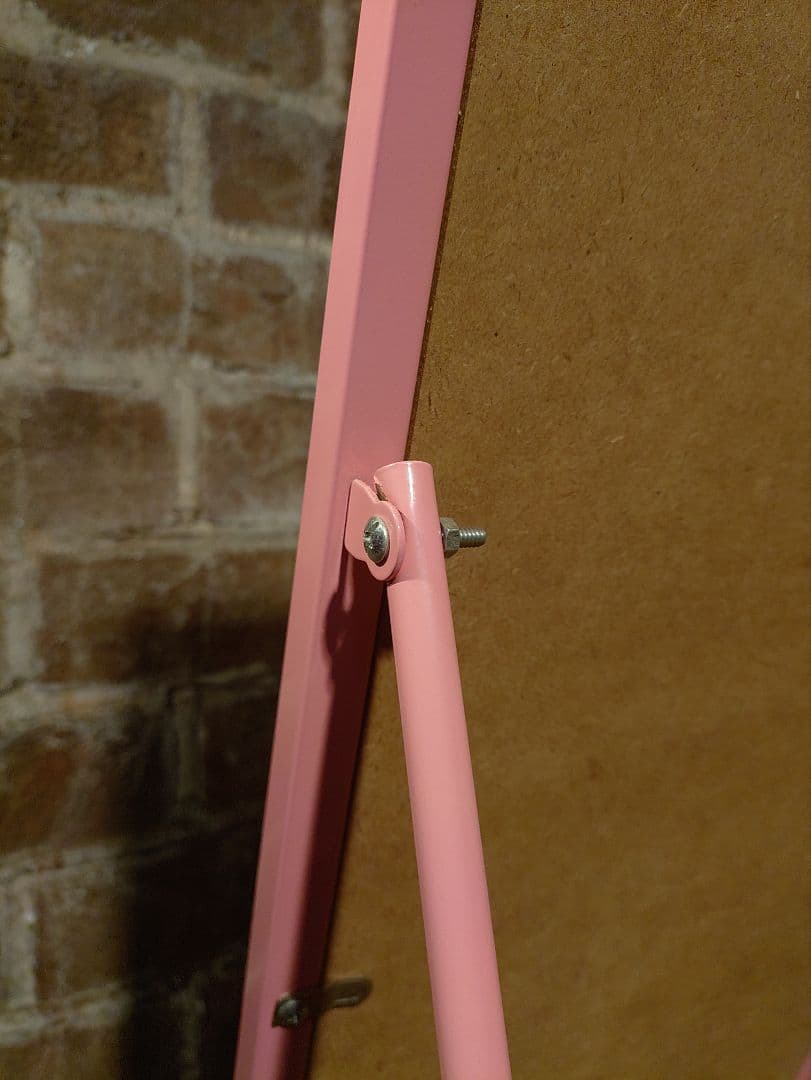 昭和レトロ　スタンドミラー　ハイビスカス　ピンク　ビンテージ　アイアンフレーム