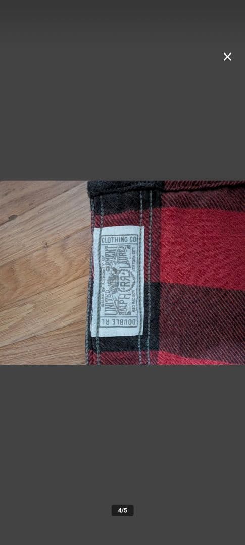 RRL チェック シャツ マットロック ワーク ベッカム ラルフ