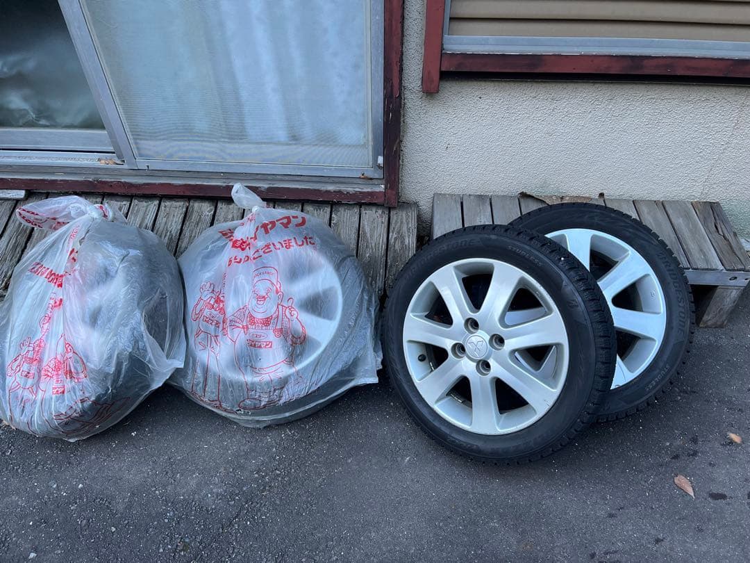 三菱アイ 、アイミーブ純正アルミホイール　ブリヂストン　スタッドレスセット